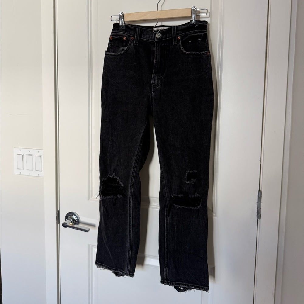 Abercrombie Black Ripped Jeans (00 short)